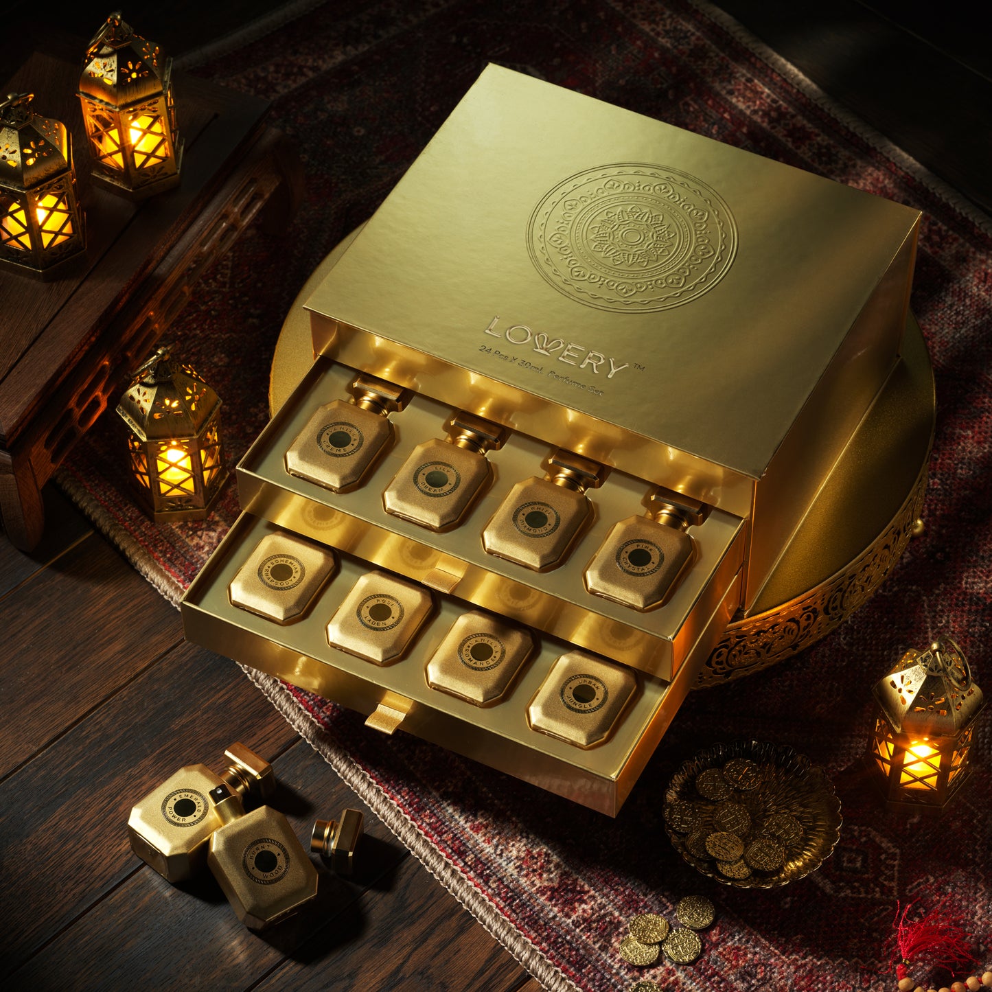 Prestige Eau de Parfum Gift Set - 25pc Limited Edition Gold Perfumes