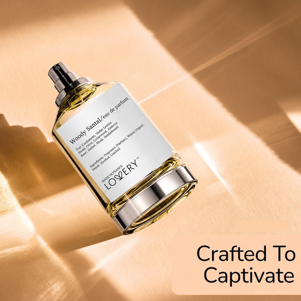 LoveryPlus Woody Santal Eau de Parfum 3pc. Fragrance Gift Set - Inspired by Le Labo Santal 33, 3.4 fl oz Perfume Spray