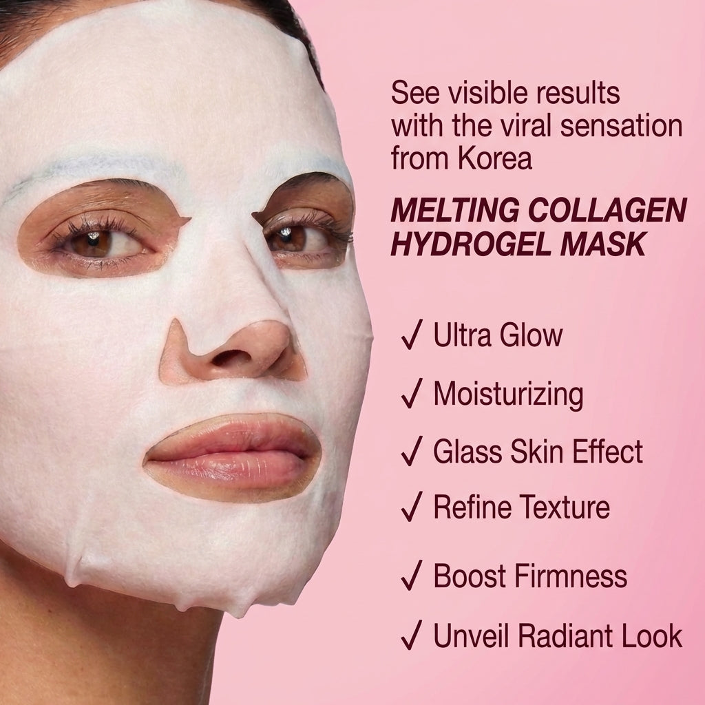 Korean Beauty Skincare Melting Collagen Hydrogel Face Mask Set, 3pcs