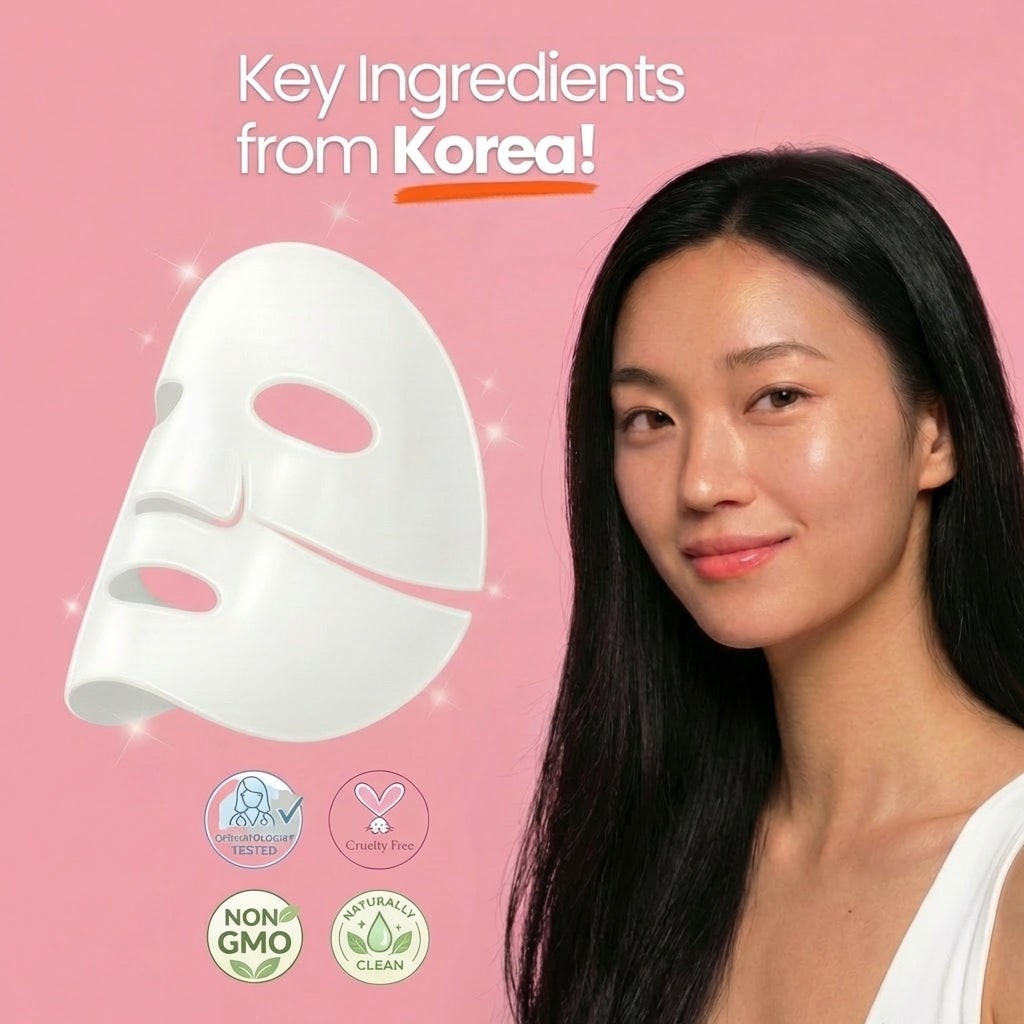 Korean Beauty and Skincare Glass Skin Renewal Set with Collagen Hydrogel Masks and Multipurpose Toner Pads
