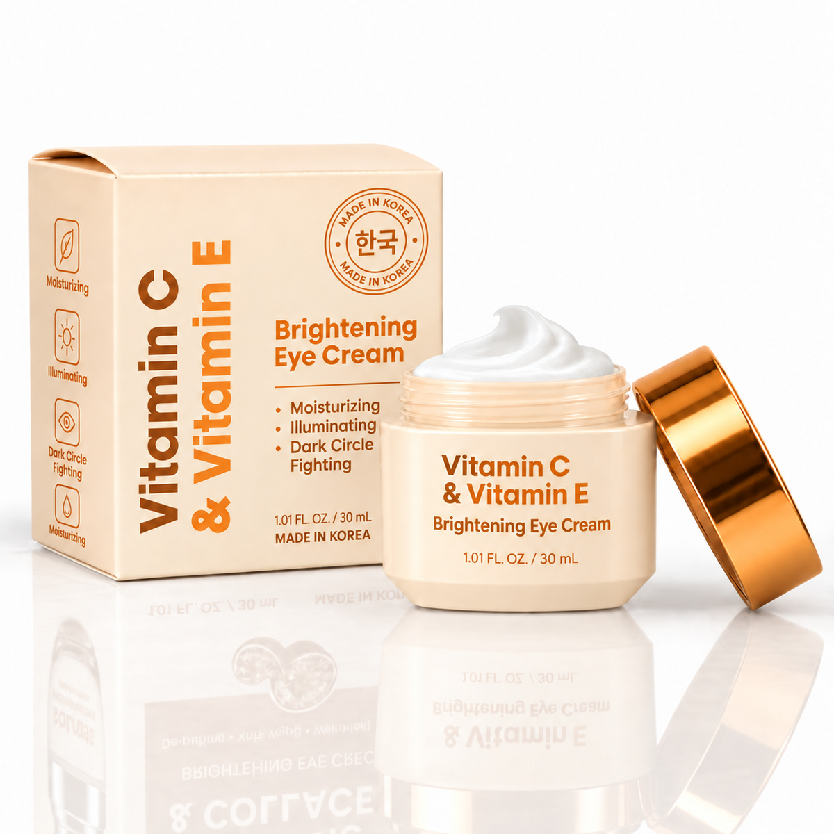 Korean Vitamin C & Vitamin E Brightening Eye Cream - 30 mL