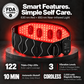 Red Light Therapy Silicone Belt, 630nm Red & 850nm Near Infrared Vibration Massage, 122 Triple-Chip LEDs for Pain Relief Waist, Back, Shoulder & Knee