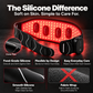 Red Light Therapy Silicone Belt, 630nm Red & 850nm Near Infrared Vibration Massage, 122 Triple-Chip LEDs for Pain Relief Waist, Back, Shoulder & Knee