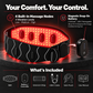 Red Light Therapy Silicone Belt, 630nm Red & 850nm Near Infrared Vibration Massage, 122 Triple-Chip LEDs for Pain Relief Waist, Back, Shoulder & Knee