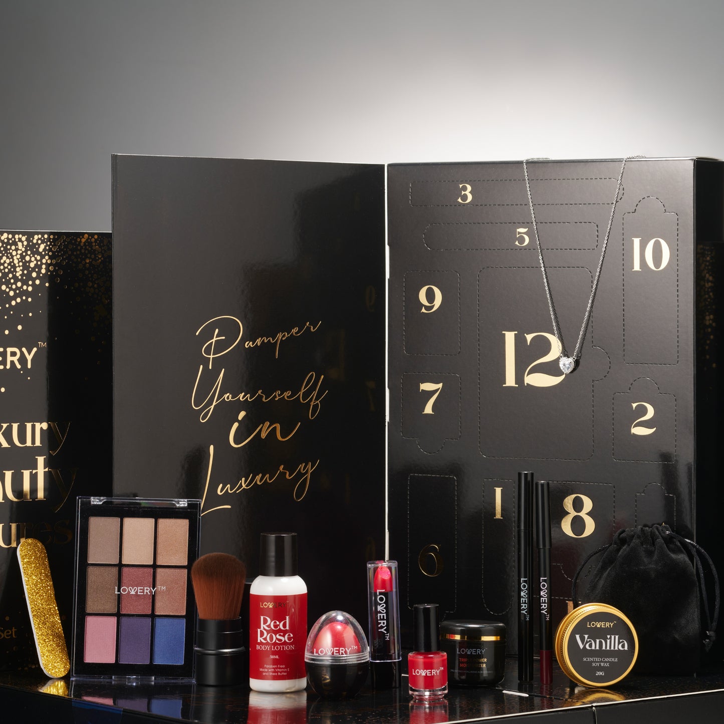 Makeup Advent Beauty Treasures - 12pc Skincare Advent Calendar Gifts