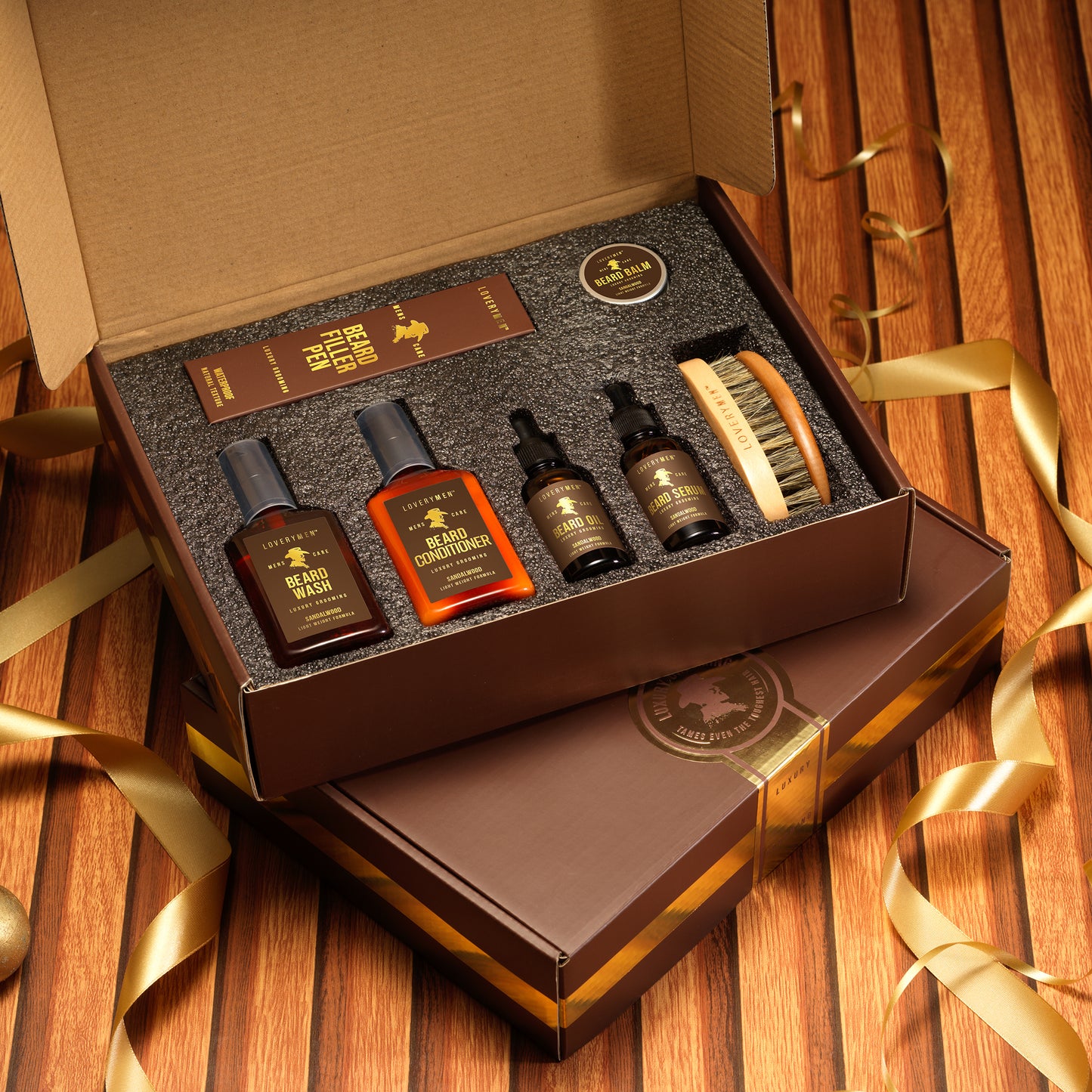 LoveryMEN Beard Care Kit - 12pc Mens Grooming Gift Set