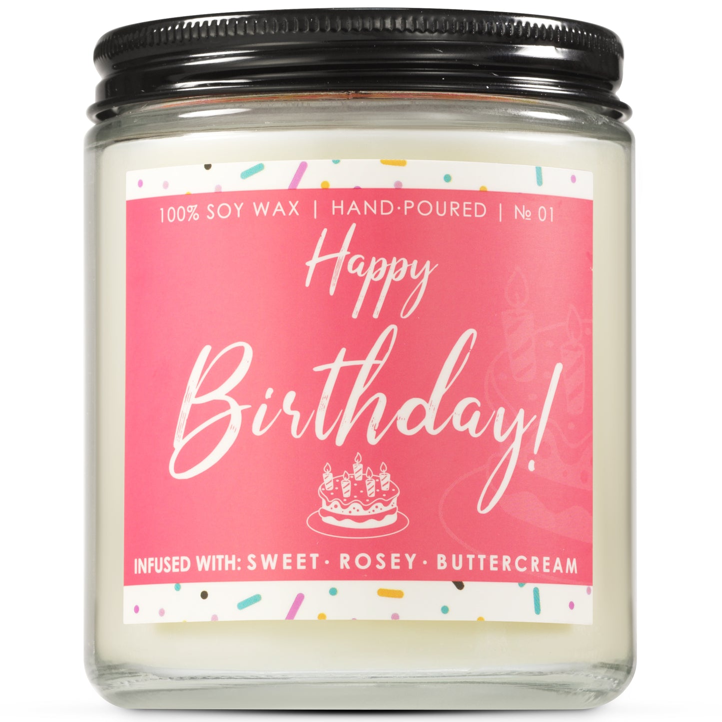 Birthday Candle Gift - 7oz Happy Birthday Vanilla Sugar Soy Candles