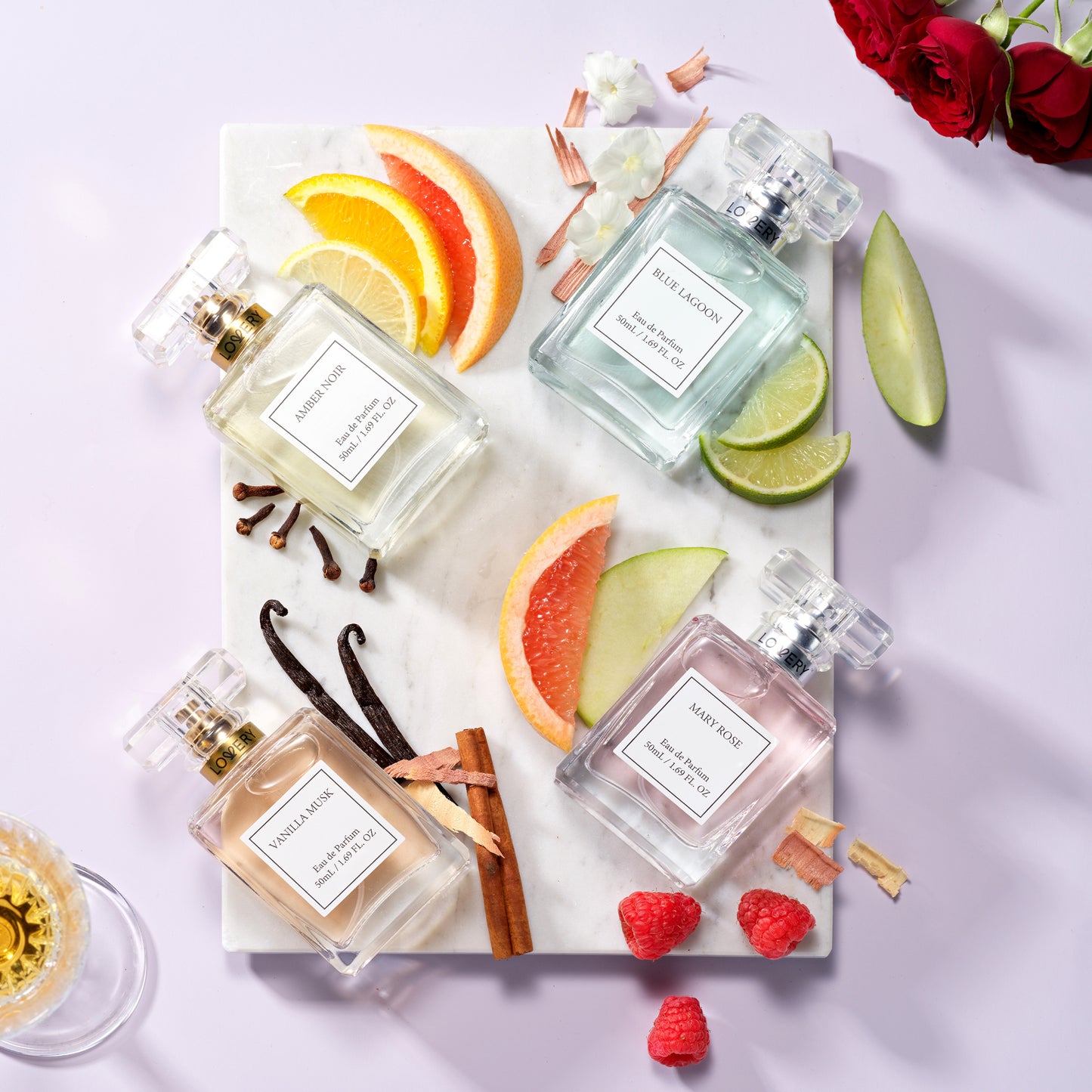 Perfume Set for Women - 4pc Floral Parfum Sampler Gifts