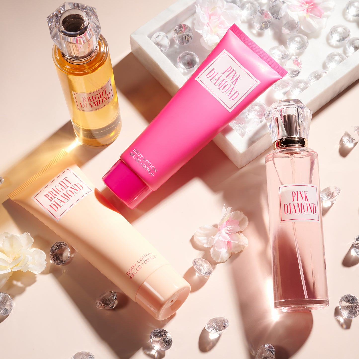 Pink Diamonds Fragrance Gift Set – 4Pc Perfume Kit
