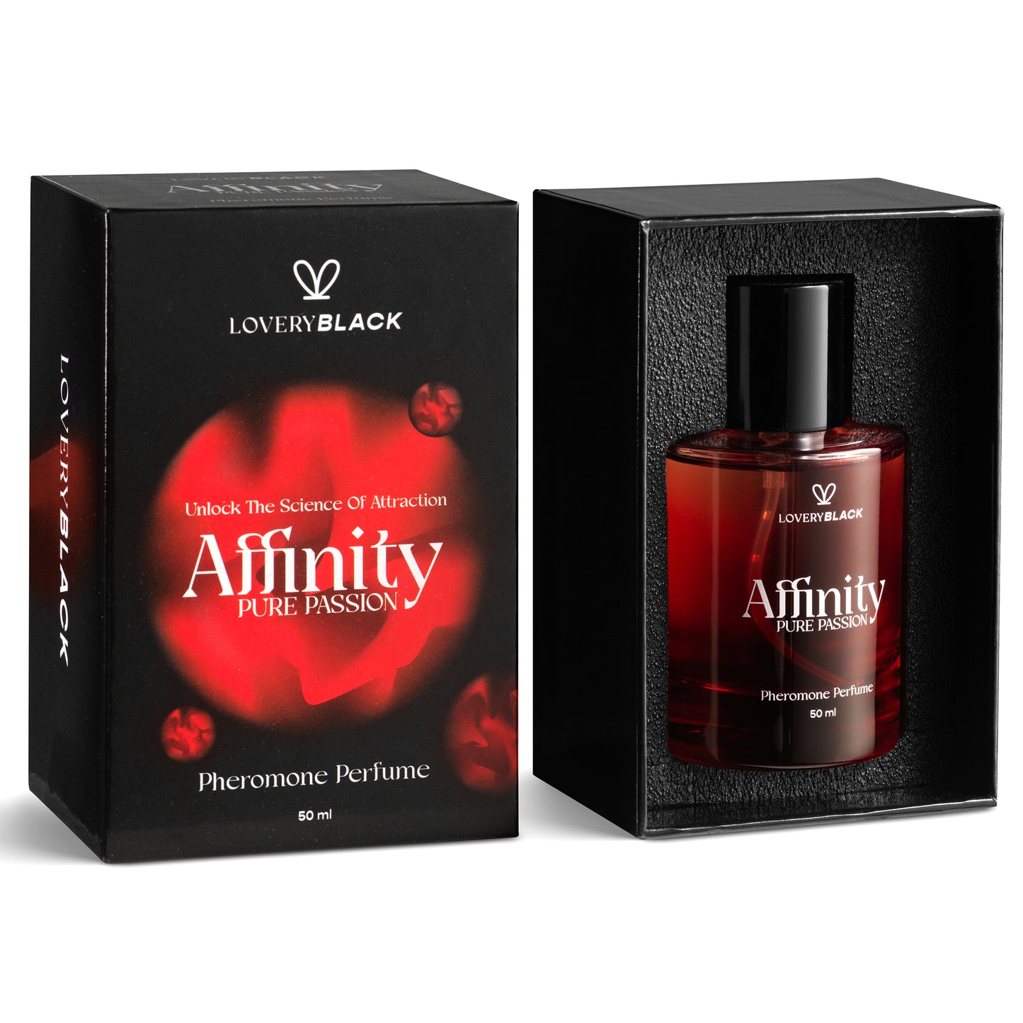 LoveryBlack Affinity Pure Passion Pheromone Perfume - 50ml Unisex Parfume Spray