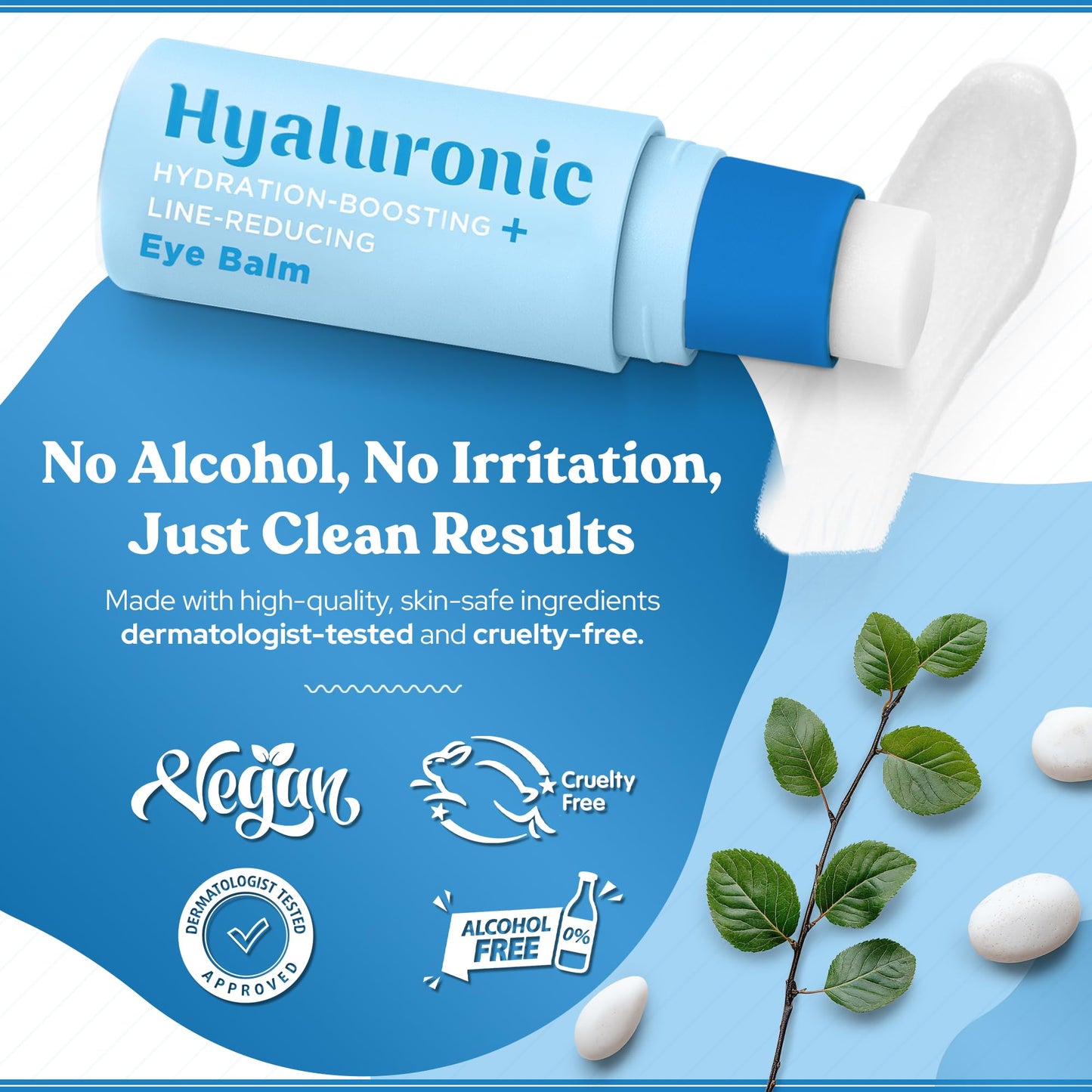 Lovery Hyaluronic Hydration-Boosting Eye Balm - Korean Skin Care Moisture & Line-Smoothing Treatment