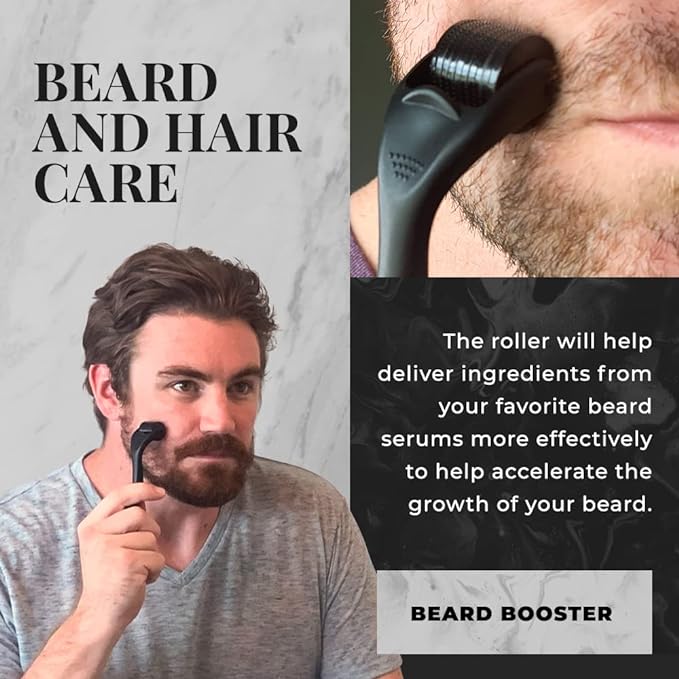 Mens Derma Roller for Beard Growth – Luxury Grooming Tool