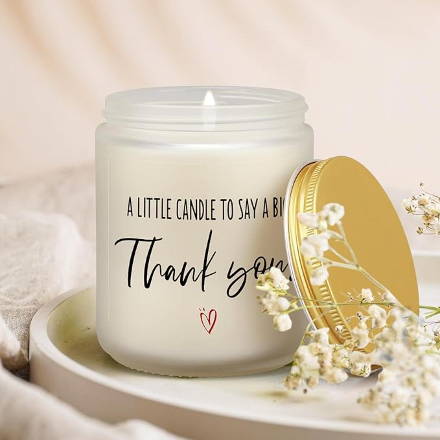 Thank You Gifts for Women, Men, Mom, Dad, Coworkers, Nurse, Clients - Hostess Gifts for Women - Teacher, Boss, Employee, Friends, Farewell, Birthday, Appreciation Gifts, 10oz Soy Wax Candle