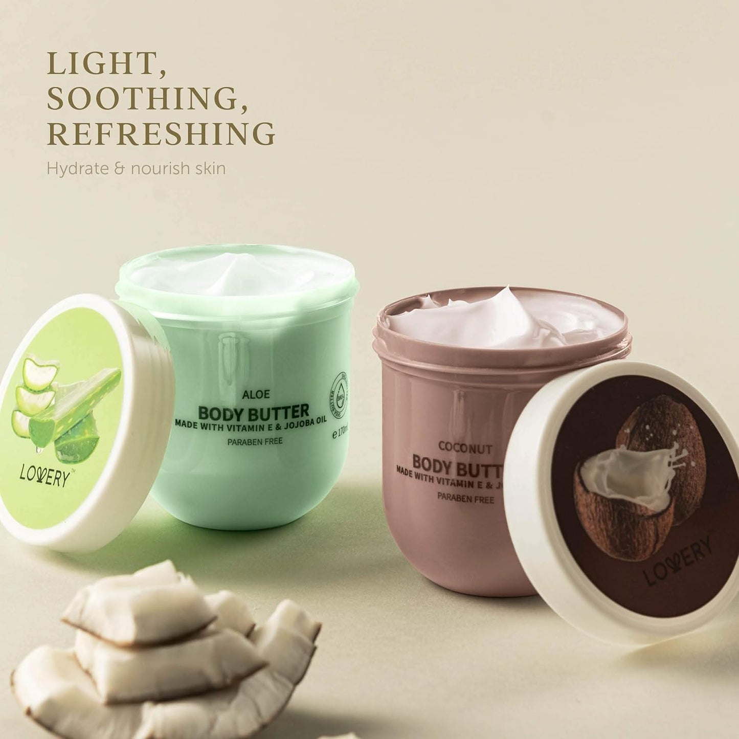 Whipped Body Butters Gift Set with Bow - 6Pc Moisturizing Lotions