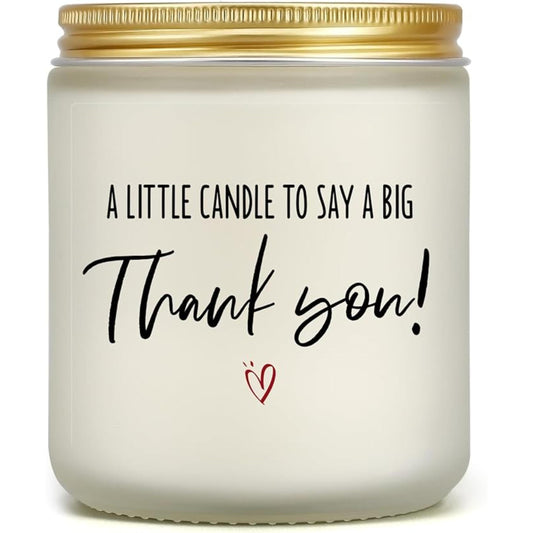 Thank You Gifts for Women, Men, Mom, Dad, Coworkers, Nurse, Clients - Hostess Gifts for Women - Teacher, Boss, Employee, Friends, Farewell, Birthday, Appreciation Gifts, 10oz Soy Wax Candle