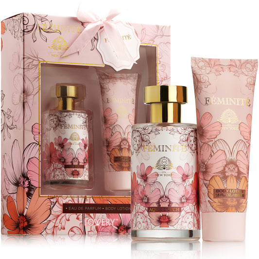 Feminite Bath and Body Perfume and Lotion Spa Gift Set