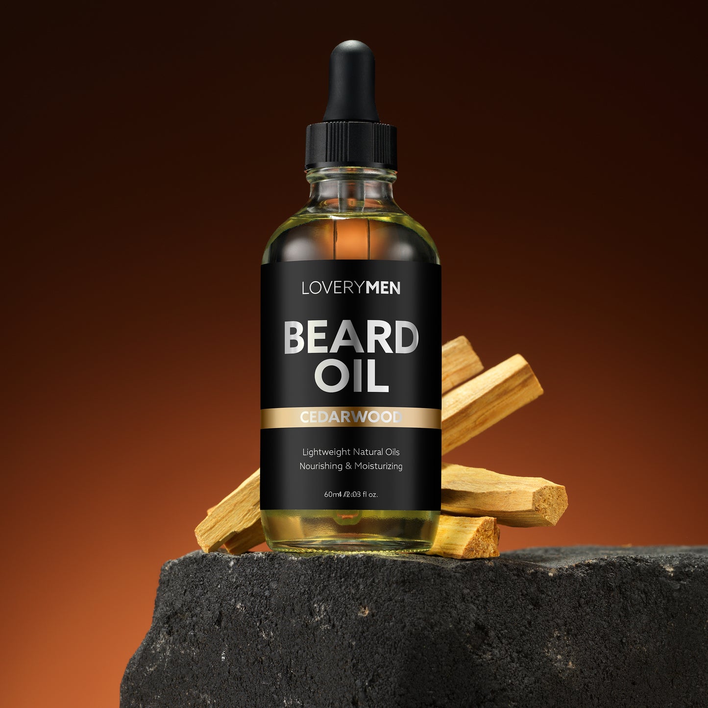 LoveryMen Cedarwood Beard Oil - 4oz Nourishing & Moisturizing Oil