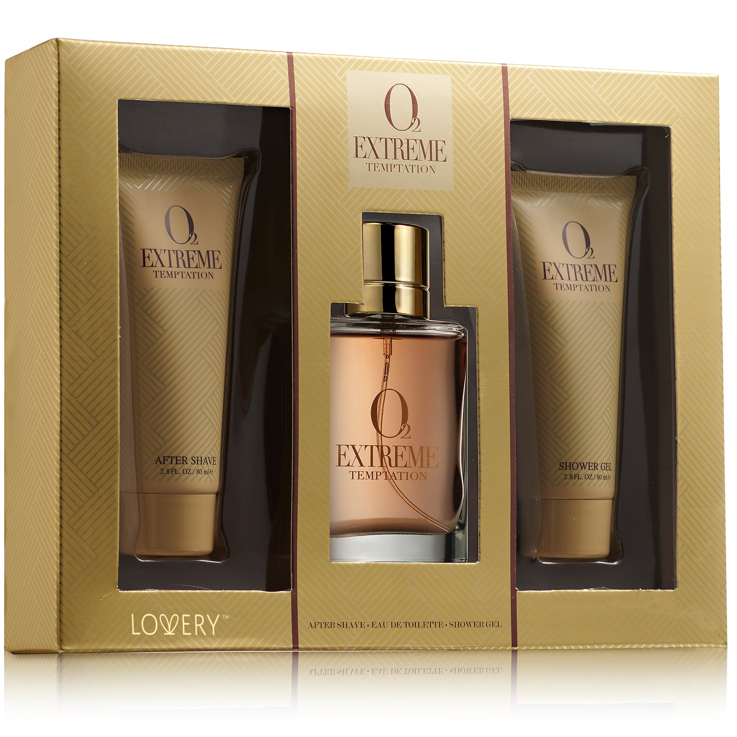 O2 Extreme Temptation Men's Grooming Kit - 3Pc Fragrance Gift Set