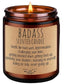 Lovery Badass Candle - Congratulations Gifts, Inspirational Gifts for Women, Men, Boss Gifts, New Job, Promotion, Gifts - Funny Graduation, Proud of You, Valentines, Birthday Gifts
