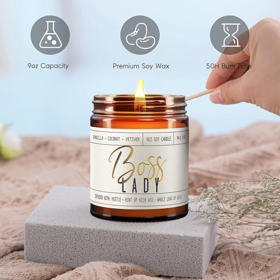 Engagement Gift, Vanilla Scented Soy Wax Candle, Engagement Gifts for Couples, Engaged 2024 Candle, Engagement Gifts for Her, Fiancé Gifts for Women, 50Hr Burn, White, Gold