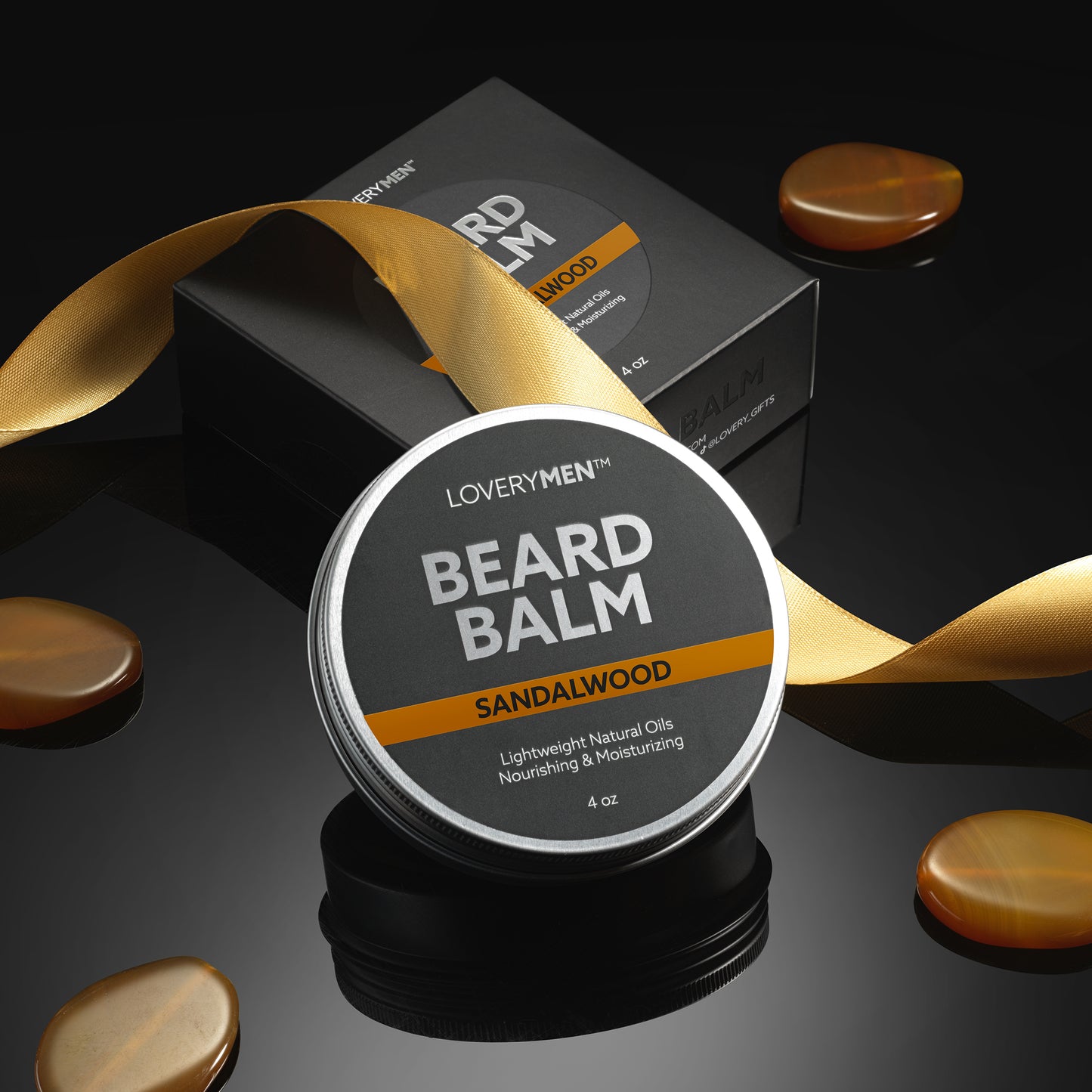 LoveryMen Sandalwood Beard Balm - 4oz Conditioning & Styling Beard Wax