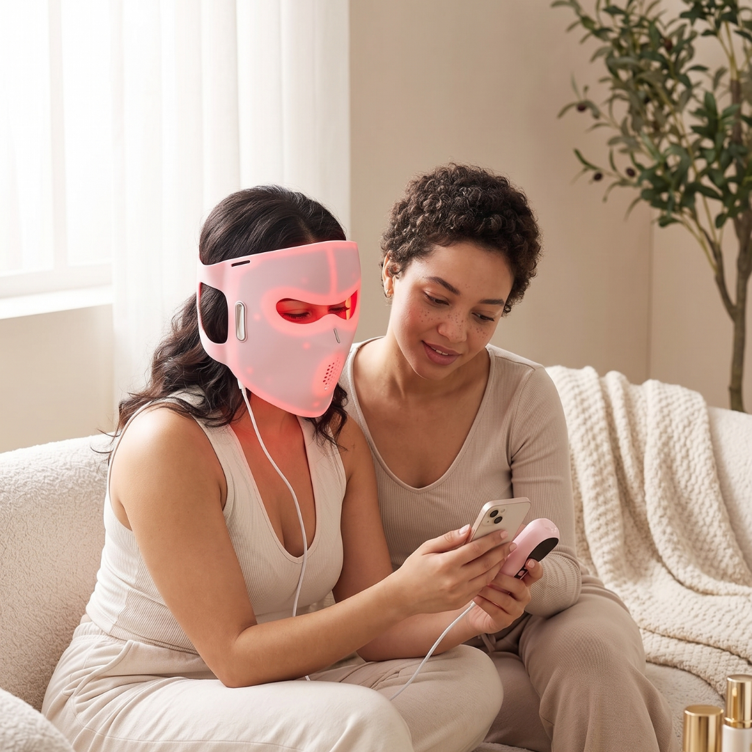 4D LED Red Light Therapy Face Mask with Near-Infrared Light