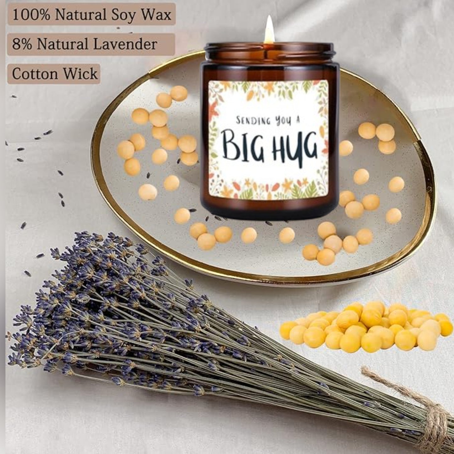 Lavender Scented Candle Gifts for Women Men,Thinking of You Gift, Thank You Gift, Get Well Soon Gifts for Women Men, Birthday Condolence Miss You Christmas Gifts for Women MenFriend