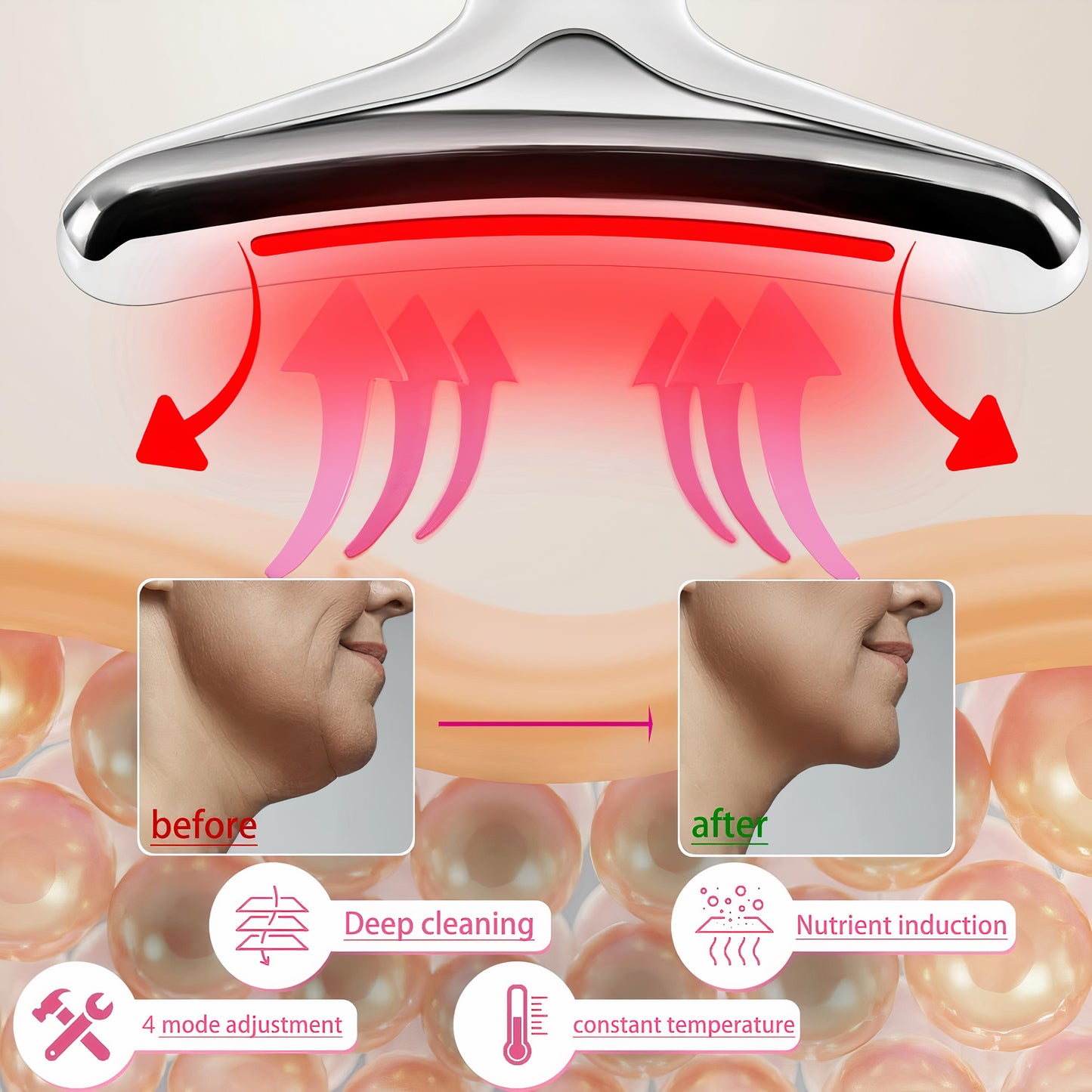 LED Face and Neck Beauty Massager