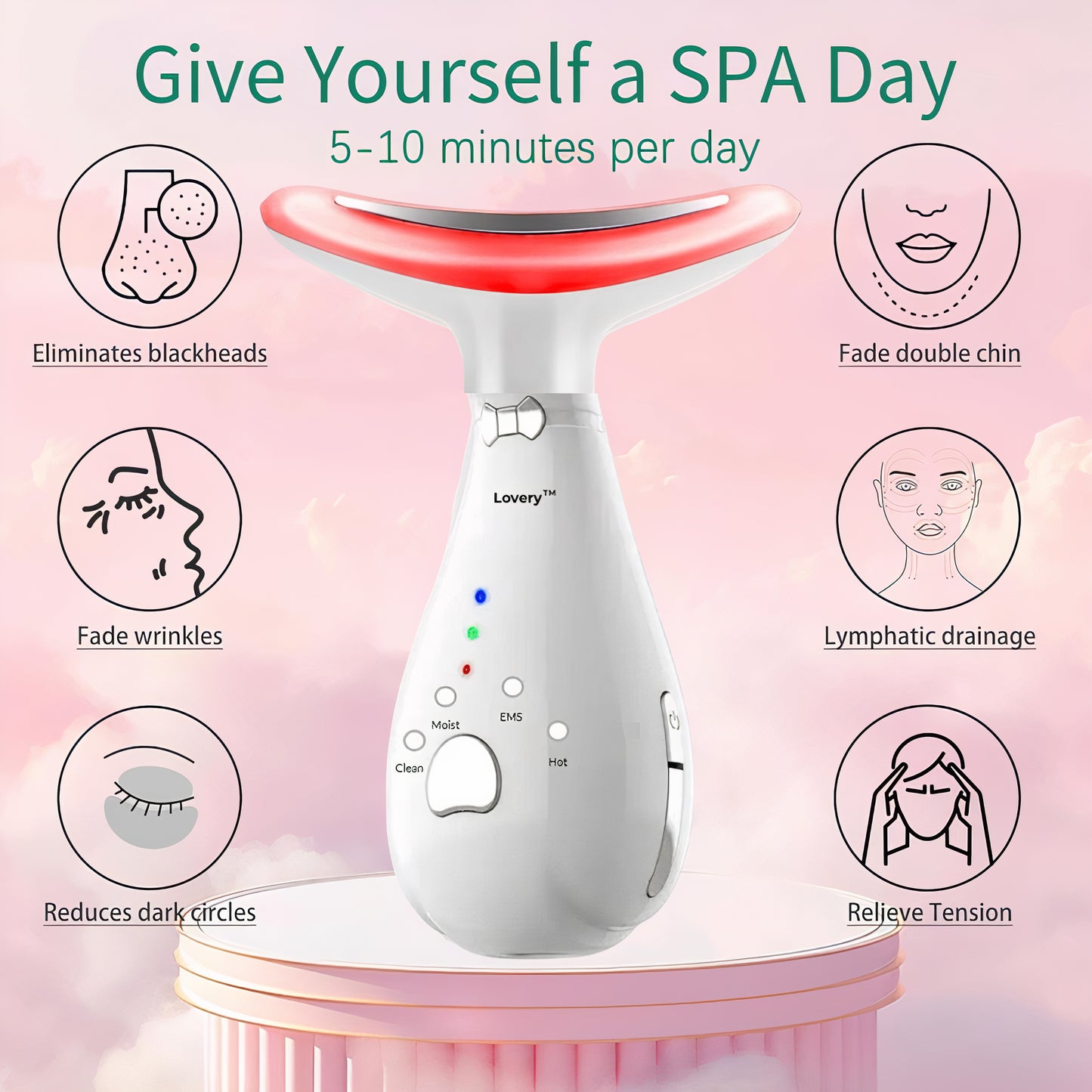 LED Face and Neck Beauty Massager