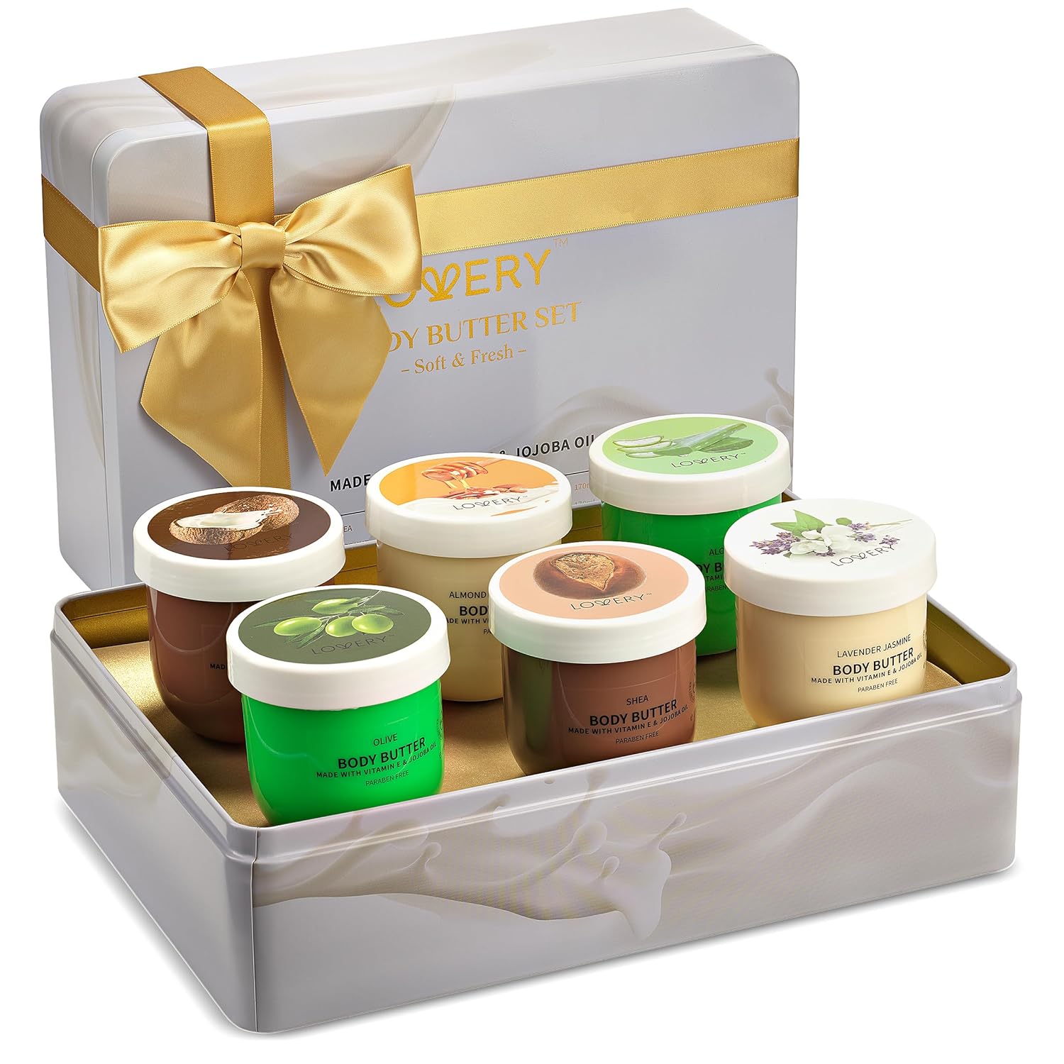 6-Piece Whipped Body Butter Gift Set for Her - Lovery