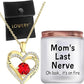 Mothers Day Gifts for Her - Forever Love Heart Pendant Birthstone Necklaces for Women, 14K Gold Plated Double Heart Ruby, Vanilla Soy Candle & Pouch, Luxury Jewelry for Women Mom Girlfriend