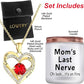 Mothers Day Gifts for Her - Forever Love Heart Pendant Birthstone Necklaces for Women, 14K Gold Plated Double Heart Ruby, Vanilla Soy Candle & Pouch, Luxury Jewelry for Women Mom Girlfriend
