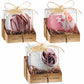 3pc Hand Decorated Bath Bombs in Coffee, Strawberry & Ice Cream Scents