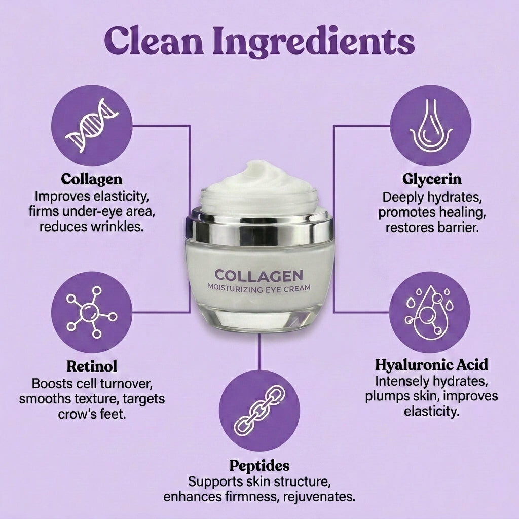 Lovery Collagen Moisturizing Eye Cream - Korean Skincare Firming & Hydrating Anti-Aging Eye Treatment