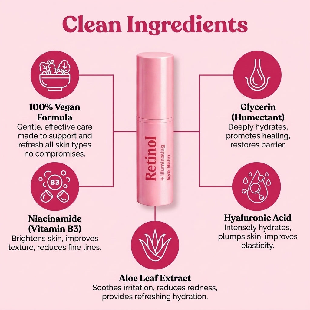 Lovery Retinol Tightening + Illuminating Eye Balm - Korean Skincare Anti-Aging Stick