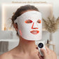 LED Light Therapy Face Mask, 360 LED Silicone Facial Mask with Red, Blue, Yellow & Near-Infrared Light, Anti-Aging Skin Rejuvenation