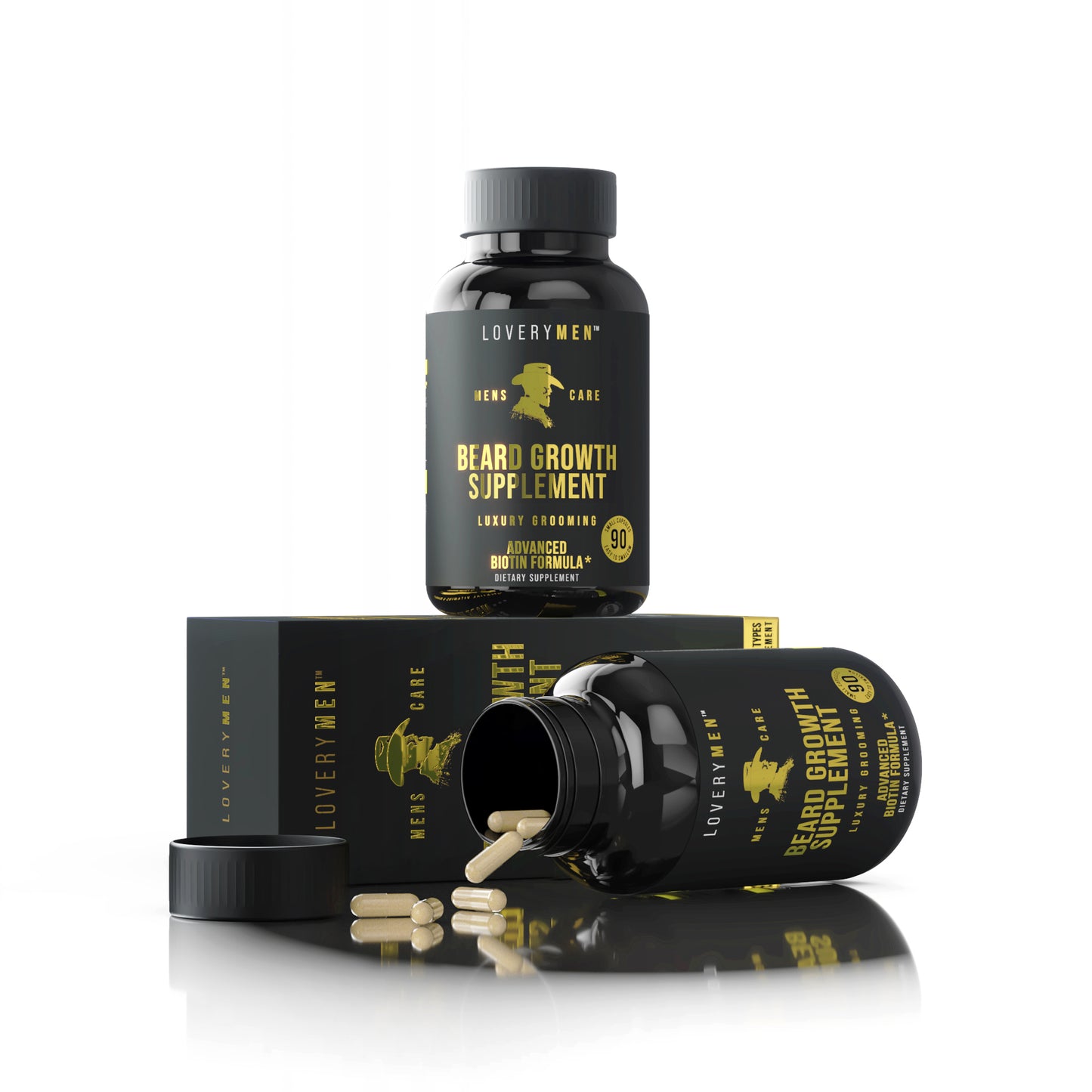 LOVERYMEN Hair Boost - Advanced Biotin 5000 Hair Boost Vitamins - Thicker, Fuller Hair Support - Multi-Vitamin & Mineral Formula for Strong Full Hair