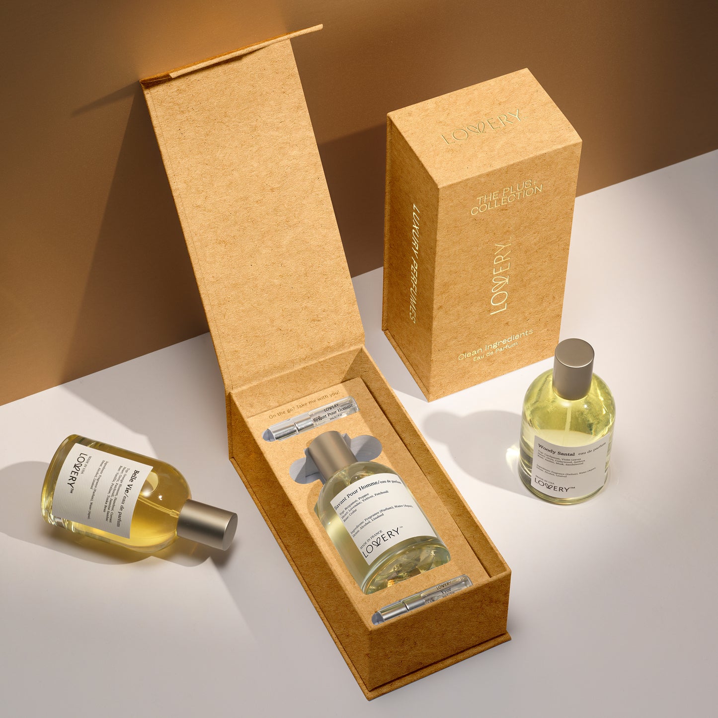LoveryPlus Savant Pour Homme Eau de Parfum 2pc. Fragrance Gift Set - Inspired by Dior Sauvage, 3.4 fl oz Perfume Spray