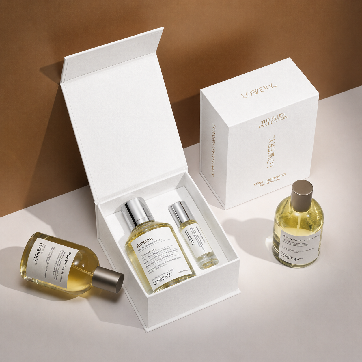 LoveryPlus Amoura Eau de Parfum 2pc. Fragrance Gift Set - Inspired by Kilian Love, Don’t Be Shy, 3.4 fl oz Perfume Spray