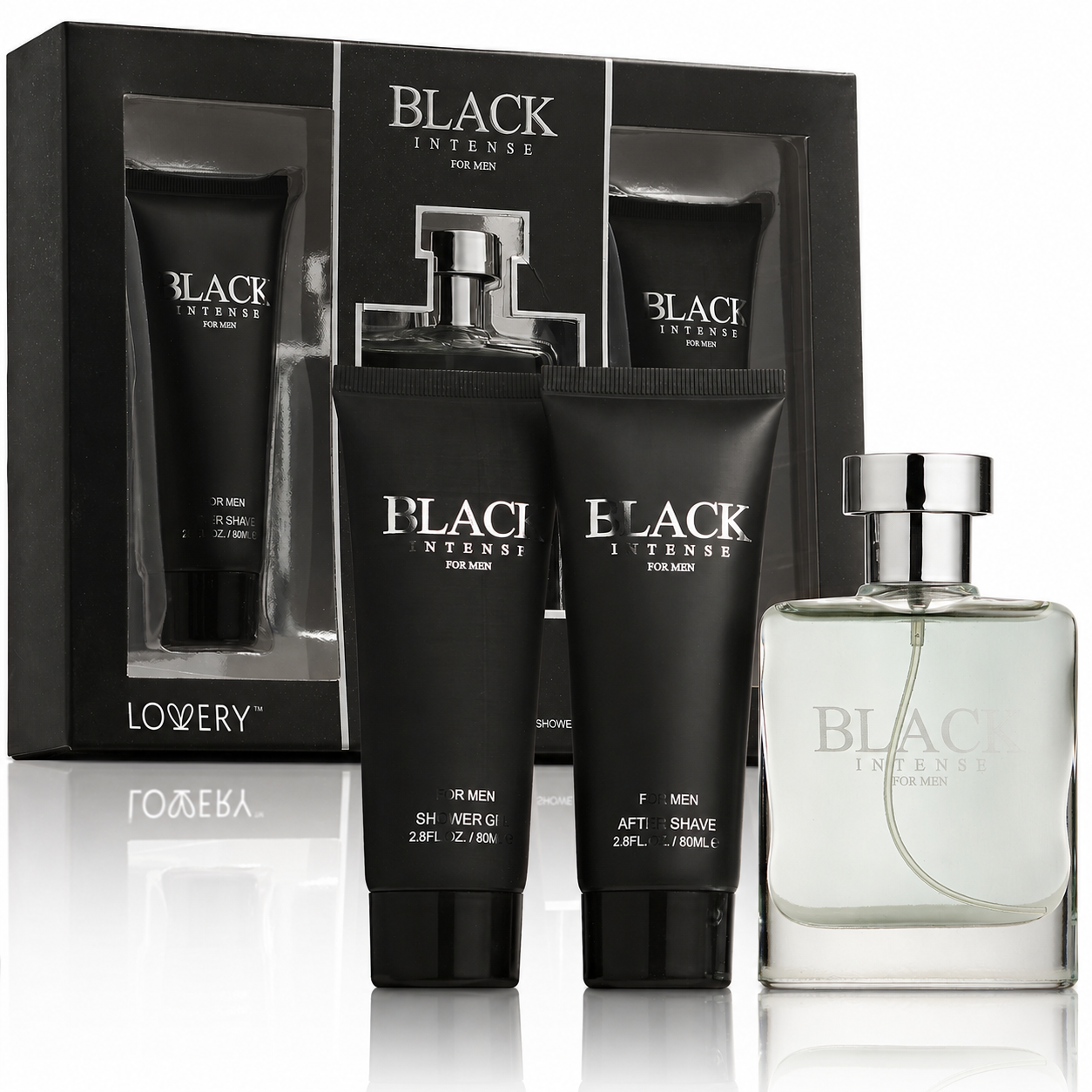 Black Intense Men’s Eau De Toilette, Aftershave & Shower Gel – 3Pc Fragrance Gift Set