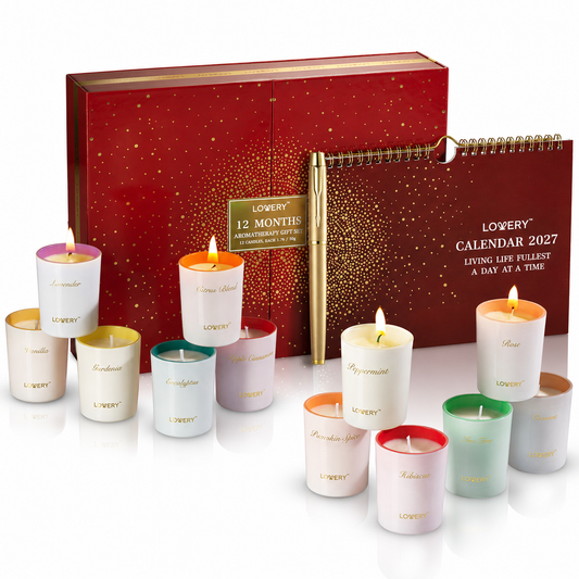 2026 Advent Calendar Candle Gifts – 12Pc Aromatherapy Scented Candles, Pen & Calendar