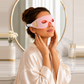 Eye Recovery Pro LED Light Therapy Eye Mask - Red & Near-Infrared Light for Puffiness, Dark Circles & Eye Rejuvenation - Pink Silicone