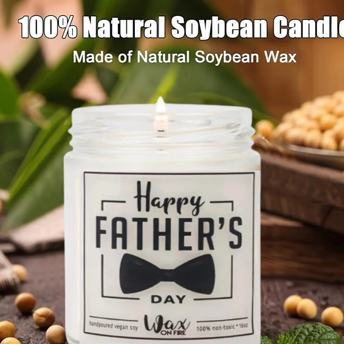 Lovery Fathers Day Vanilla Scented Candle Gift, 10oz Soy Wax