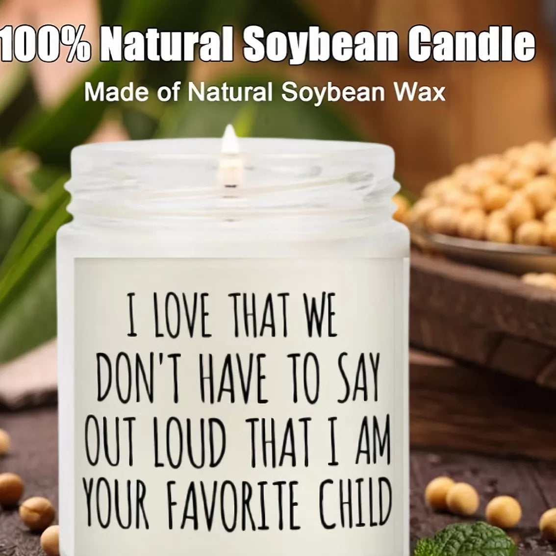 Lovery Vanilla Scented Soy Wax Candle, 10oz