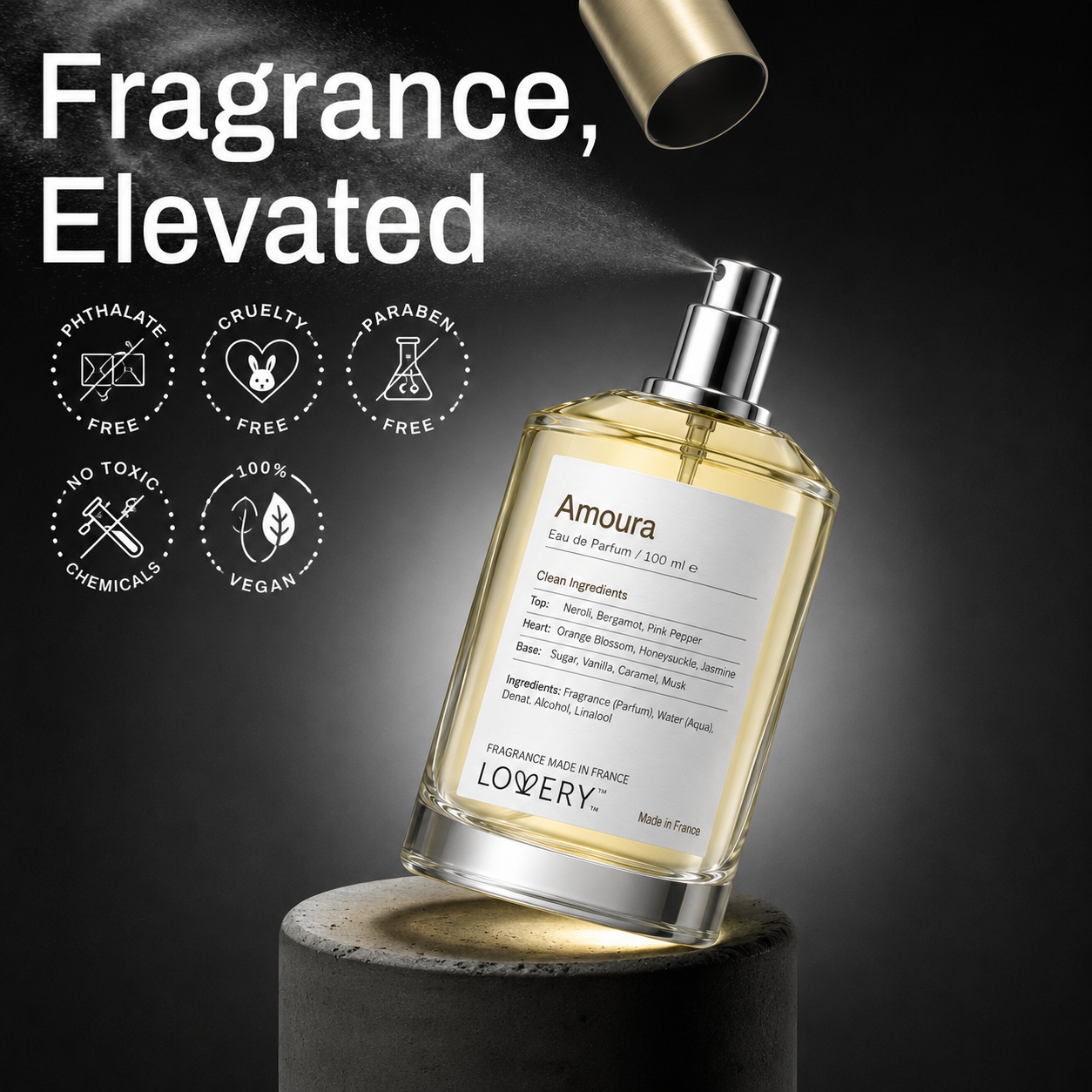 LoveryPlus Amoura Eau de Parfum 2pc. Fragrance Gift Set - Inspired by Kilian Love, Don’t Be Shy, 3.4 fl oz Perfume Spray
