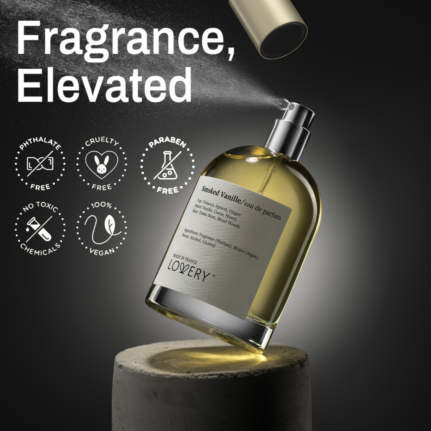 LoveryPlus Smoked Vanille Eau de Parfum 2Pc. Fragrance Gift Set - Inspired by Tom Ford Tobacco Vanille, 3.4 fl oz Perfume Spray