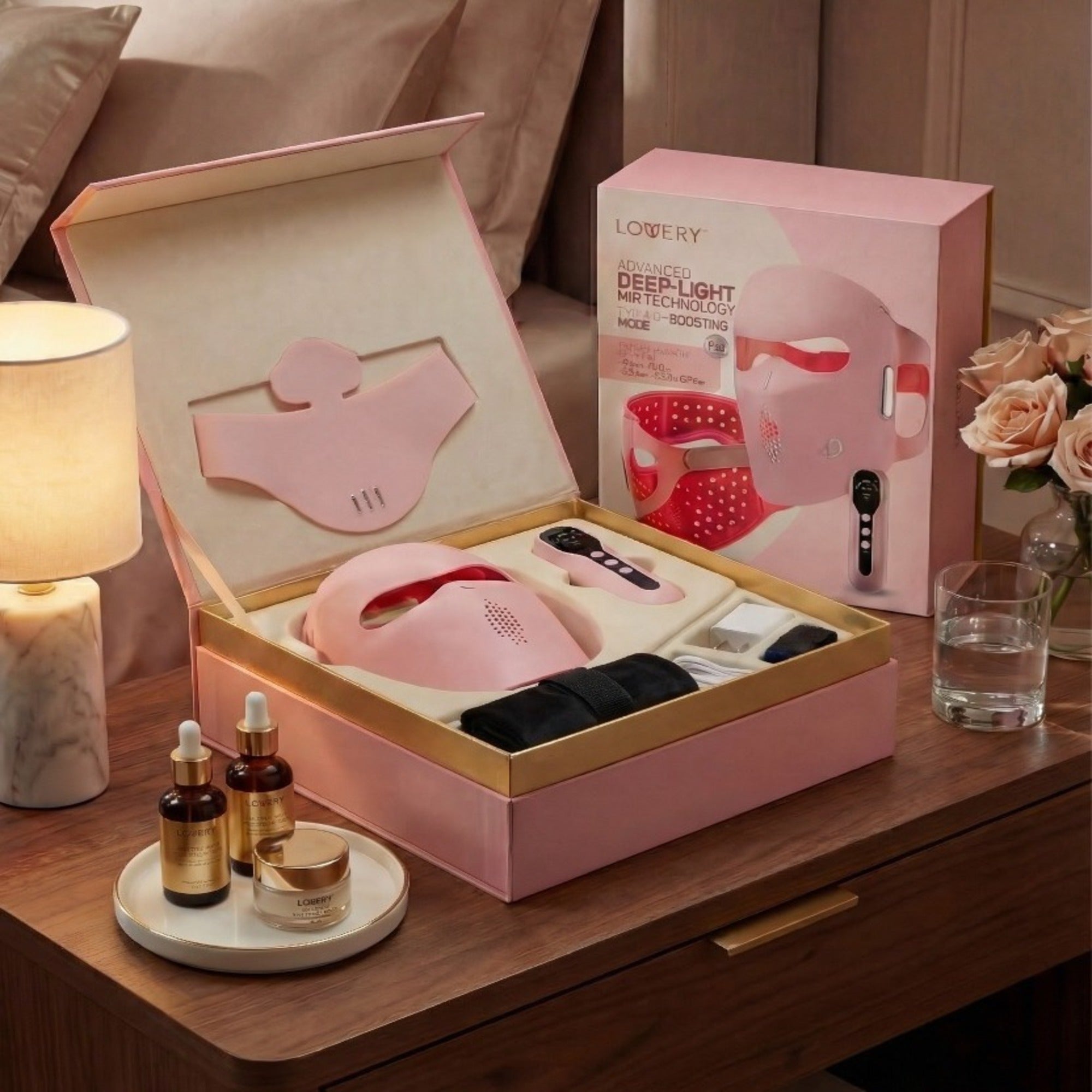 4D LED Red Light Therapy Face Mask and Neck Mask with Near
