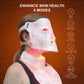 LED Light Therapy Face & Neck Set with Multiple Wavelengths (1072 nm, 850 nm, 633 nm, 590 nm, 415 nm) - FDA-Cleared Anti-Aging Skin Rejuvenation, Medical-Grade Silicone