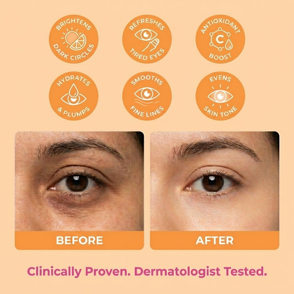 Lovery Korean Skincare Eye Roller Serum Duo - Collagen + Retinol & Vitamin C Brightening Under Eye Treatment Set