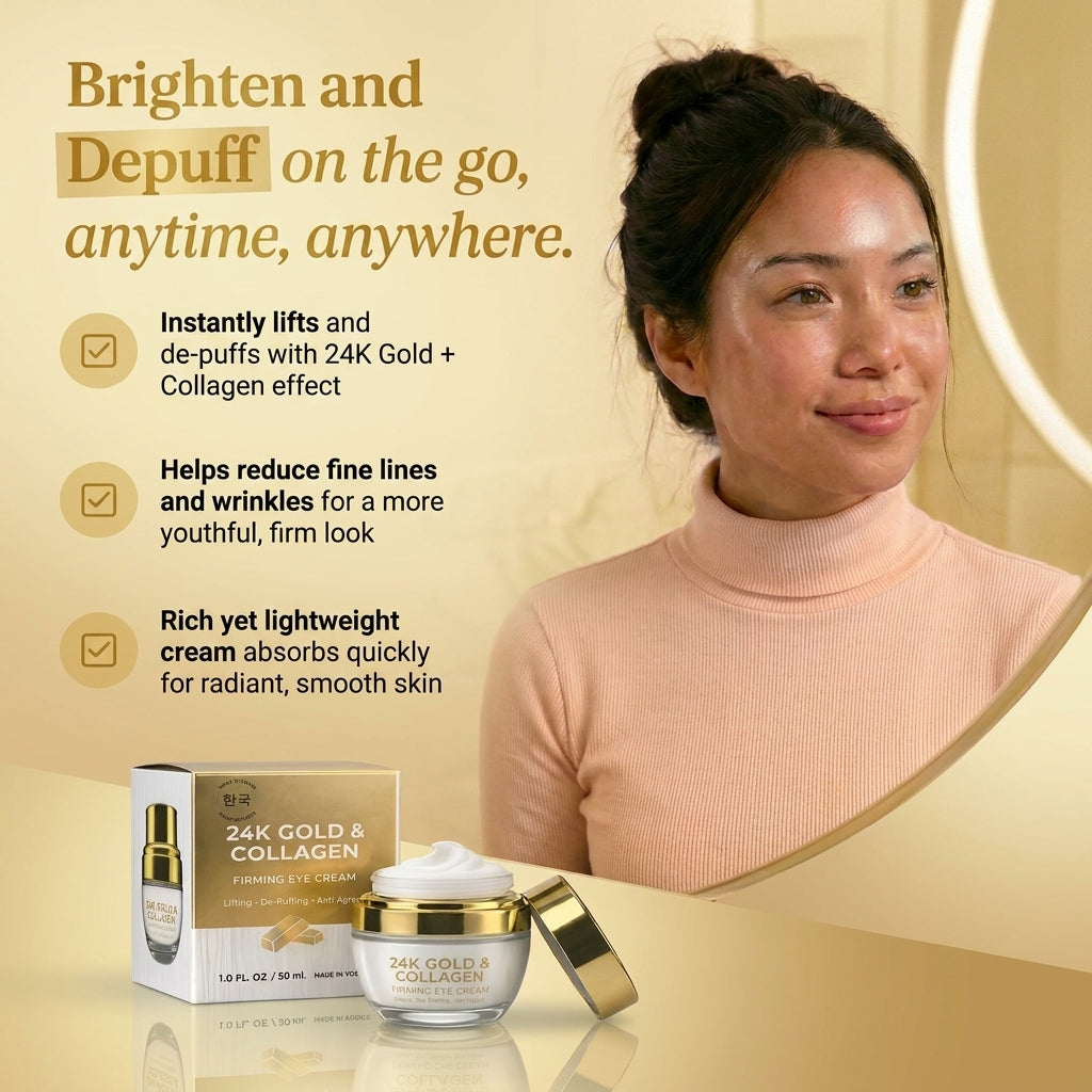 Lovery 24K Gold & Collagen Firming Eye Cream - Luxury Korean Skincare